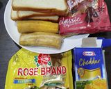Foto langkah ke 1 dari resep Roti Panggang Coklat Pisang Keju.