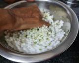 A picture of step 1 of Sabudana vada.