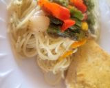 A picture of step 4 of Garlic Butter and Olive Oil Pasta w/Herbs and Roasted Veggies.