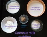 A picture of step 1 of Coconut milk pudding.