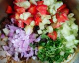 A picture of step 2 of Kala chana chaat.