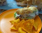 A picture of step 4 of Chicken salad croissant.