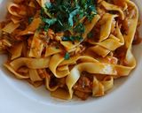 Makaron tagliatelle z indykiem i warzywami krok przepisu 5 zdjęcie