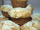 Muffins integrales de naranja veganos