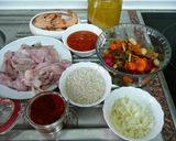 Foto del paso 1 de la receta: Arroz meloso de langostinos y rape con hortalizas