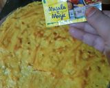 A picture of step 5 of Masala Khandvi.