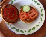 Foto langkah ke 4 dari resep Burger Double Patty untuk Sarapan.