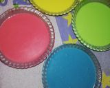 A picture of step 3 of Rainbow Crepe Cake.