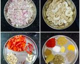 A picture of step 1 of Cashew Masala Curry.