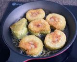 A picture of step 2 of Crispy Fried Bánh Tét.