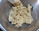 A picture of step 3 of Besan coconut cookies.