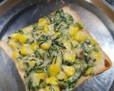 A picture of step 5 of Spinach Corn grilled Sandwich with Arrowroot flour and White Butter.