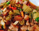 Hình bước làm 3 của món Thịt kho dưa cải