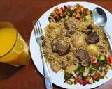 A picture of step 6 of Beef Pulao.