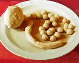 A picture of step 5 of Pall payasam with almond milk, rice dumplings, (Paal kozhukattai in Tamil).