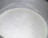 A picture of step 4 of Chenna payesh with rose flavour.