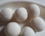 A picture of step 2 of Rice flour Rasogulla.