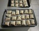 A picture of step 5 of Sausage rolls.