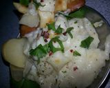 A picture of step 3 of Mash potato dip.