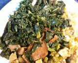 A picture of step 2 of Kale on the side.