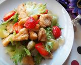 檸蜜醬炸雞蔬果沙拉的食譜步驟6照片