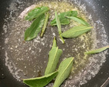 A picture of step 4 of Potato and parsnip gnocchi with green pesto and crispy sage 🌿.