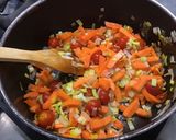 Une image de l'étape 9 de Soupe de navets, carottes, poireau et tomates aux épices tajine.