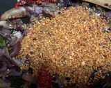 A picture of step 8 of Vangi Bath / Brinjal Rice.