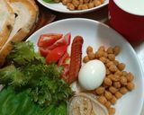鷹嘴豆生菜早餐盤的食譜步驟3照片