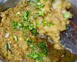 A picture of step 7 of Maharashtrian Lunch Thali of Bhakri, Vangyache Bharit, Phodniche Varan, Gul aani Tup.