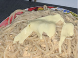 Spaghetti con pollo y champiñones