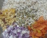 A picture of step 1 of Sprout bhel.