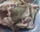 A picture of step 2 of Hong Kong Chicken with light and dark Soy Sauce.
