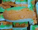 A picture of step 8 of Tri colour gujarati dhokla.