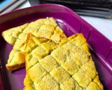 Foto langkah ke 3 dari resep Matcha Melon Pan Toast (Quick & Easy) pakai Air Fryer.