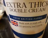 A picture of step 1 of Pears and Extra thick Double cream.