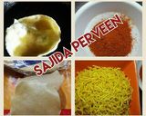A picture of step 2 of Masala papar chaat.