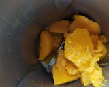 A picture of step 2 of Oreo Mango Smoothie.
