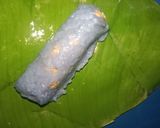 Foto langkah ke 4 dari resep Lemper Bunga Telang isi Ayam.