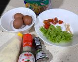 Gambar langkah 1 resipi Sandwich telur.
