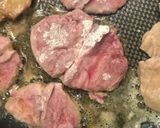 A picture of step 2 of Pork tenderloin steak and Marsala.