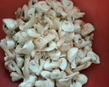 A picture of step 1 of Mushroom Biryani.