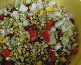 A picture of step 3 of Sprouts chaat.
