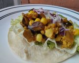 Foto del paso 8 de la receta: Wrap🌯🍆 de salteado de coliflor, berenjena y maíz🌽 tierno🥙🌯
