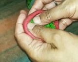 A picture of step 7 of Stuff beetroot poori.