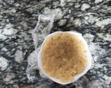 A picture of step 1 of Suji halwa cup surprise.