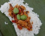 Foto langkah ke 3 dari resep Nasi bakar tuna pedas.