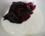 Foto langkah ke 2 dari resep 15.8#52 Blueberry Jam Ogura Cake.