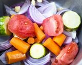 A picture of step 2 of Red Lentil Soup.