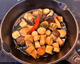 Hình bước làm 3 của món Nấm Đùi Gà Kho Tiêu Xanh Chay